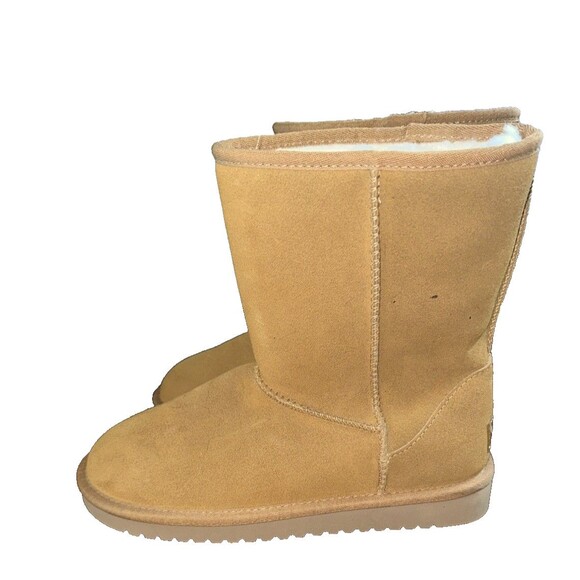 Koolaburra By UGG Boots Womens Sz 6 Short Shearling Winter 1017090 Brown Suede - Picture 5 of 8